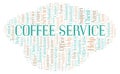 Coffee Service word cloud Royalty Free Stock Photo