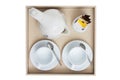 Coffee set top view Royalty Free Stock Photo