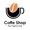 Modern logo for coffee shop vector Royalty Free Stock Photo