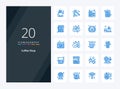 20 Coffee Shop Blue Color icon for presentation Royalty Free Stock Photo