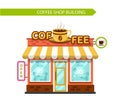 Coffee shop building facade