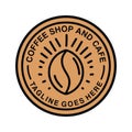 Coffee Shop And Cafe Logo Monoline Vintage Emblem Vector Design badge illustration Symbol Icon
