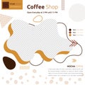 Coffee Shop Cafe Social Media Post Template Promotion Photo Space