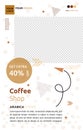 Coffee Shop Cafe Social Media Post Template Promotion Photo Space