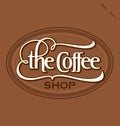 'The Coffee Shop' hand lettering (vector)