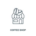 Coffee Shop icon. Thin line symbol design from coffe shop icon collection. UI and UX. Creative simple coffee shop icon for web and Royalty Free Stock Photo