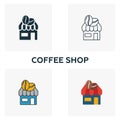 Coffee Shop icon. Thin line symbol design from coffe shop icon collection. UI and UX. Creative simple coffee shop icon for web and Royalty Free Stock Photo