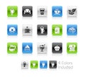 Coffee Shop Icons // Clean Series Royalty Free Stock Photo