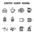 Coffee shop icons Royalty Free Stock Photo