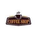 Coffee shop illustration design elements vintage vector Royalty Free Stock Photo