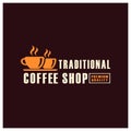 Coffee shop illustration design elements vintage vector Royalty Free Stock Photo
