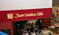 Coffee shop Juan Valdez CafÃÂ© in a shopping mall in Medellin. Colombian coffee. Royalty Free Stock Photo