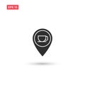 Coffee shop location icon vector design isolated 4