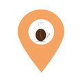 Coffee shop location map pin pointer icon. Element of map point for mobile concept and web apps. Icon for website design and app d Royalty Free Stock Photo
