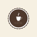 Coffee Shop Logo, Badge and Label Design Element Royalty Free Stock Photo