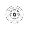 Coffee Shop Logo, Badge and Label Design Element Royalty Free Stock Photo
