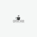 Coffee shop logo template sticker icon Royalty Free Stock Photo