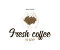 Coffee shop logo template vector Royalty Free Stock Photo