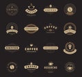 Coffee Shop Logos, Badges and Labels Design Royalty Free Stock Photo