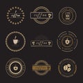 Coffee Shop Logos, Badges and Labels Design Elements set. Royalty Free Stock Photo