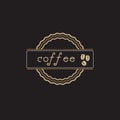 Coffee Shop Logos, Badges and Labels Design Elements set. Royalty Free Stock Photo