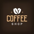 Coffee shop logotype template. Vector vintage illustration.