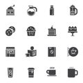 Coffee shop menu vector icons set Royalty Free Stock Photo