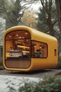 a coffee shop in a park. Design concept