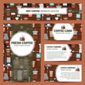Coffee shop pattern corporate identity design
