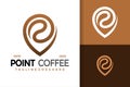 Coffee Shop Point Logo Design, brand identity logos vector, modern logo, Logo Designs Vector Illustration Template