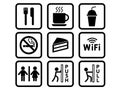 Coffee shop stickers Royalty Free Stock Photo