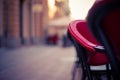 Coffee Shop, street view, bokeh background Royalty Free Stock Photo