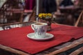 Coffee shop table outdoor Royalty Free Stock Photo