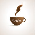 Coffee shop trendy background with coffee cup design for your works and brands