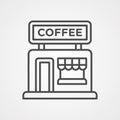 Coffee shop vector icon sign symbol Royalty Free Stock Photo
