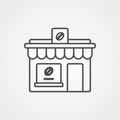 Coffee shop vector icon sign symbol Royalty Free Stock Photo