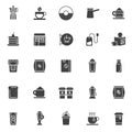 Coffee shop vector icons set