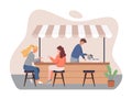 Coffee shop vector illustration concept