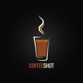 Coffee shot glass design background Royalty Free Stock Photo