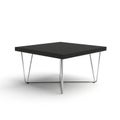Square Black Coffee Table with Thin Metal Legs on a White Background Royalty Free Stock Photo