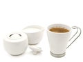 Coffee, shugar and cream Royalty Free Stock Photo