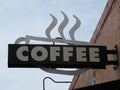 Coffee sign above a cafe in flagstaff Arizona