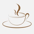 Coffee silhouette logo for coffee shop.coffee logo isolated on wh