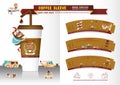 Coffee Sleeve Design Template Royalty Free Stock Photo