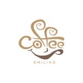 coffee smiling logo brand, symbol, design, graphic, minimalist.logo