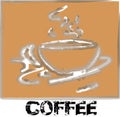 Coffee smoke logo
