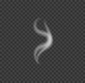 Coffee smoke. Tea steam. Vapor wave flow. Vector realistic love steam