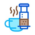 Coffee spices icon vector outline illustration