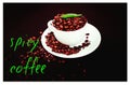 Coffee spicy food drink brown beans cup