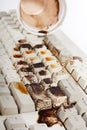 Coffee spilling on keyboard Royalty Free Stock Photo